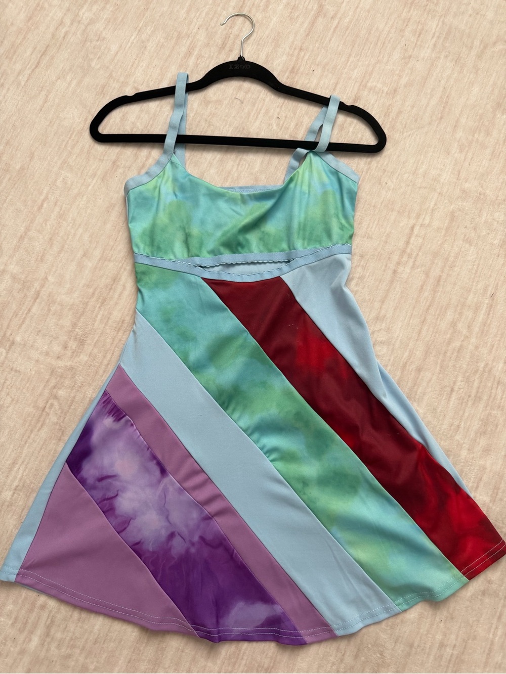 13 going on 30 dress Light Blue Multi-Color Slip Dress